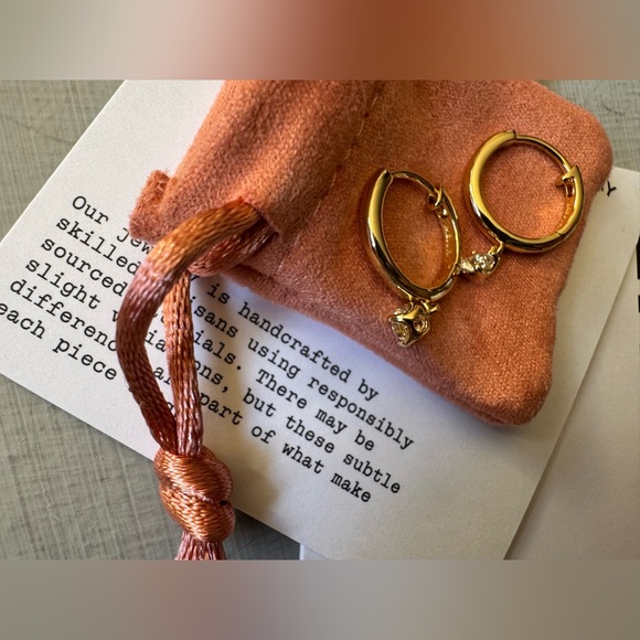 NWT MEJURI Round Lab Grown Sapphire Hoops - Picture 4 of 9